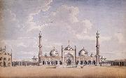 unknow artist View across the Courtyard of  the Jama Masjid in Delhi china oil painting artist